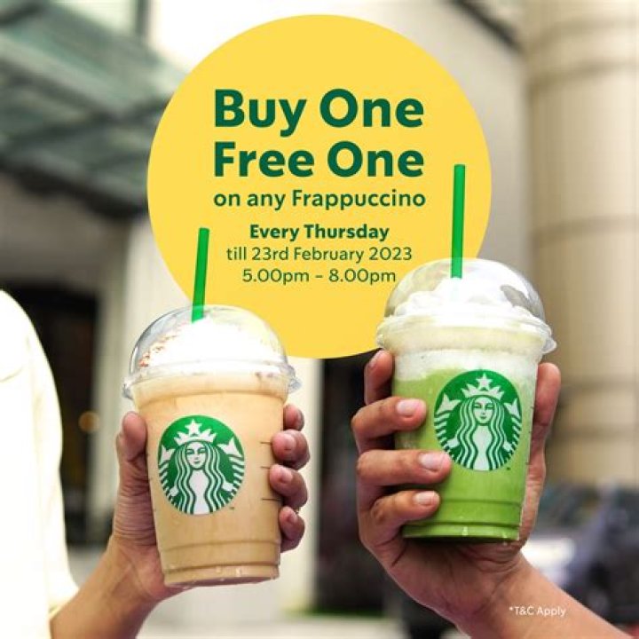 48 SMART Starbucks Buy 1 Get 1 Free on every Friday