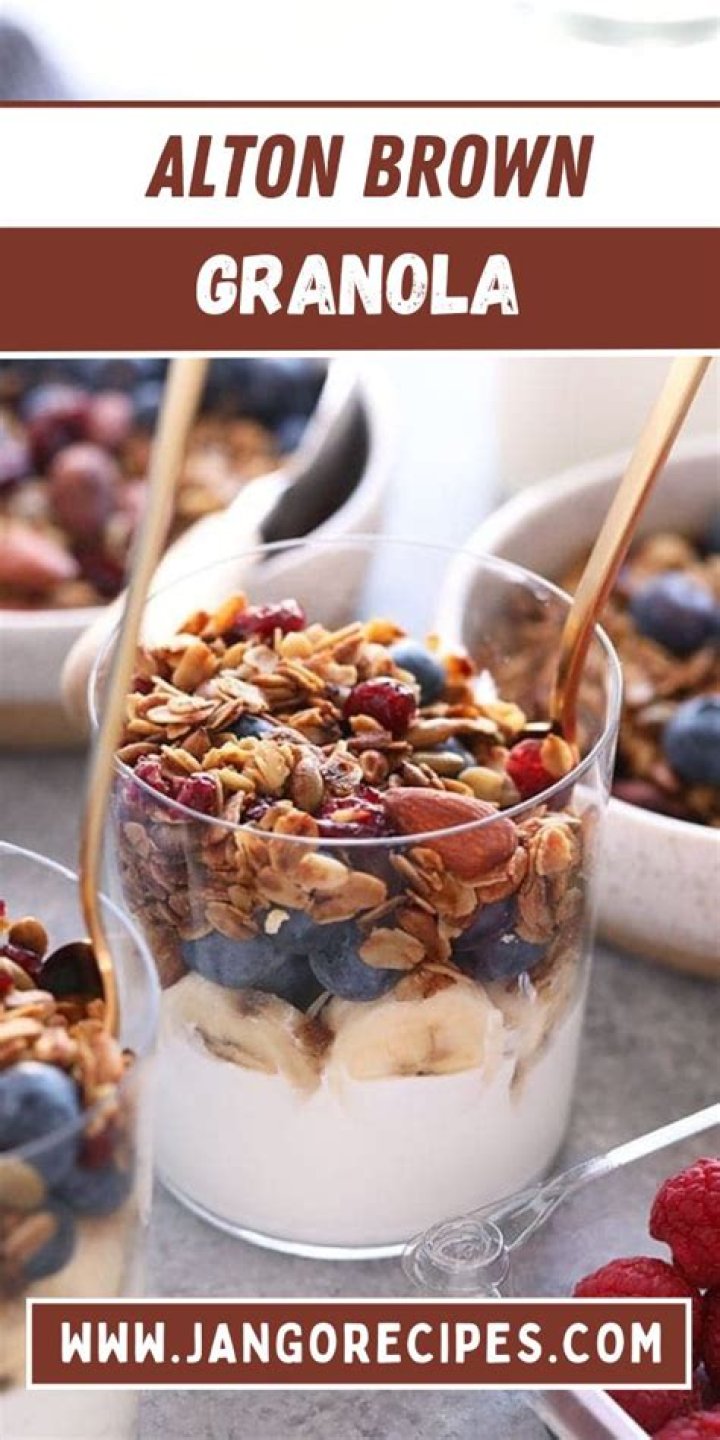 Alton brown granola! Will use less sugar next time Alton brown