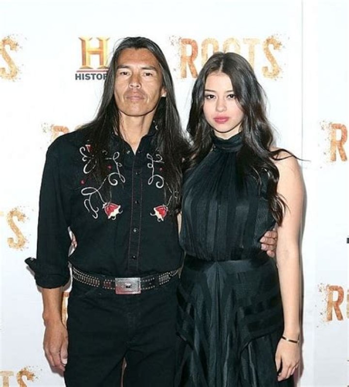 Amber Midthunder with her father David Midthunder