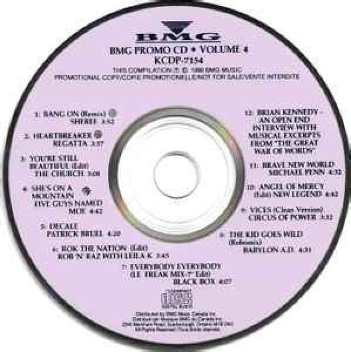 BMG Promo CD Volume 5 (1990, CD) Discogs