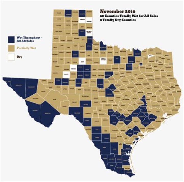 Dry Counties In Texas Map