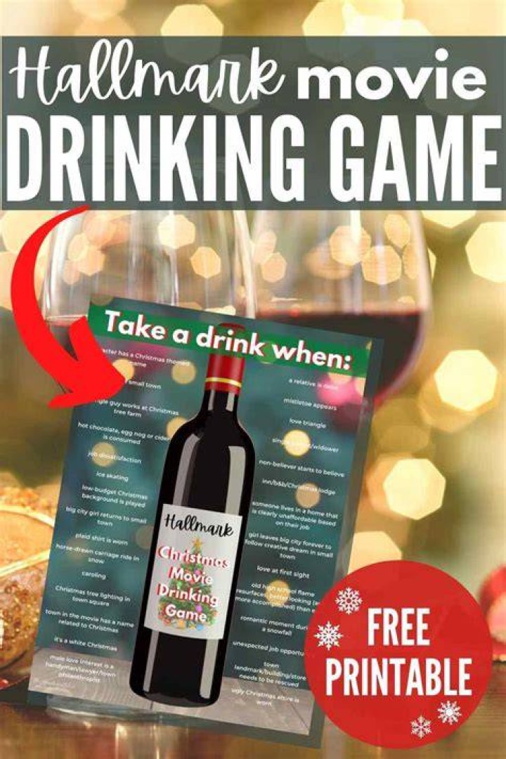 Hallmark Movie Free Printable Drinking Game! The Heathered Nest