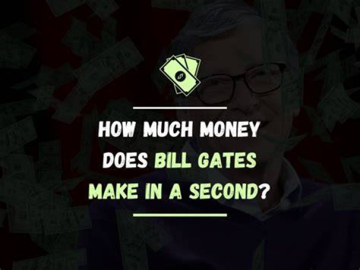 How Much Money Does Bill Gates Make In A Second, Minute, Day, Year