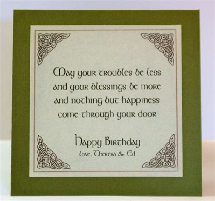 irish birthday blessing (inside card) Irish Birthday Blessing, Birthday