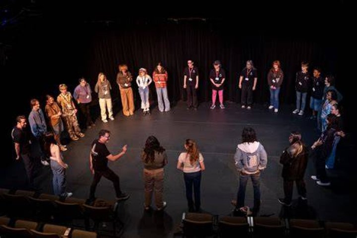 Kit Young during a theatre act