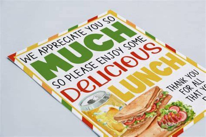 Lunch Thank You Sign We Appreciate You a Bunch Enjoy Lunch Etsy