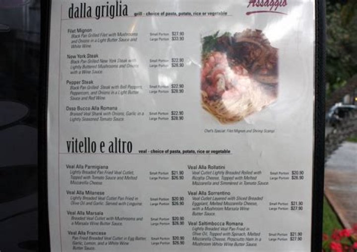 Menu at Assaggio Kailua restaurant, Kailua, 354 Uluniu St 101