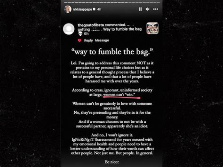 Nikki Spoelstra post on instagram story