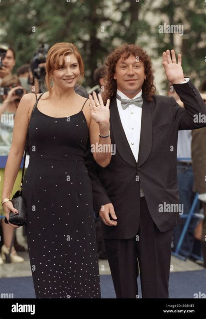 Pop singer and composer Vladimir Kuzmin right with his wife film