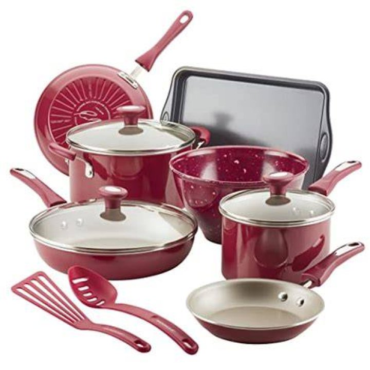 rachael ray red cookware set