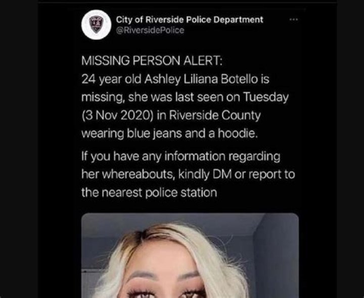 Riverside Has Ashley Liliana Found Yet? Missing Case Update