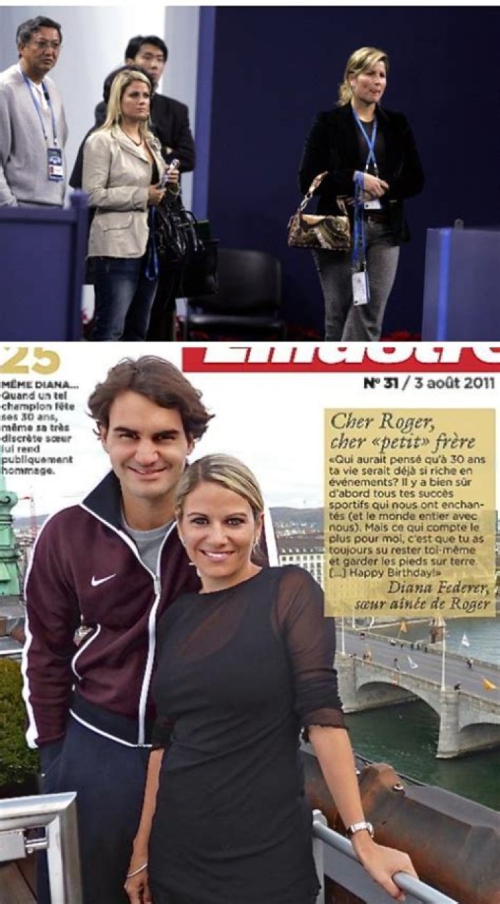 Roger Federer and sister Diana Diana federer, Roger federer, Mr perfect