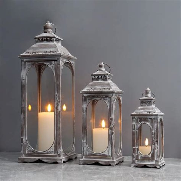 Set of 3 Oversized Lantern Ornaments Lanterns, Ornaments, Holiday decor