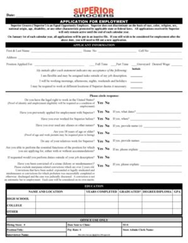 superior grocers application tip