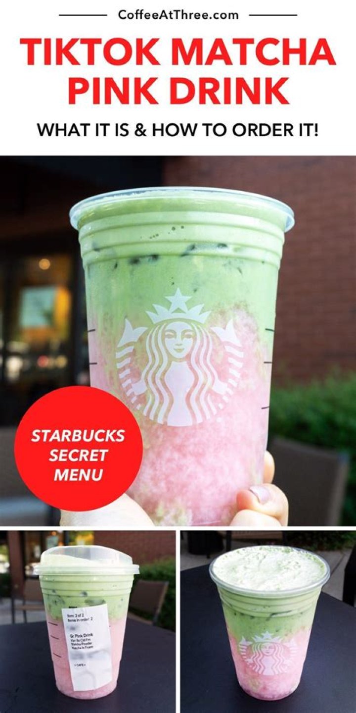TikTok Matcha Pink Drink (Starbucks Secret Menu) Coffee at Three
