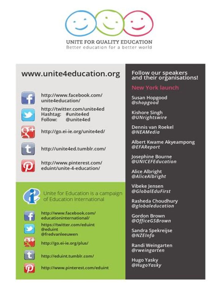 unite4education on Twitter "Nora Wintour thanks EI HQ & reg office