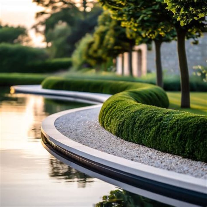 Wallpaper trees, garden, architecture, water, nature, reflection
