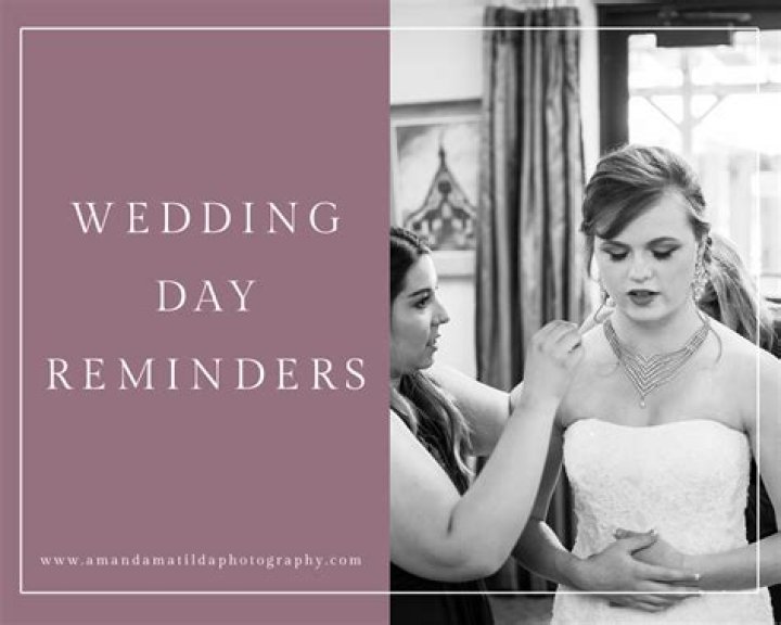Wedding Day Reminders