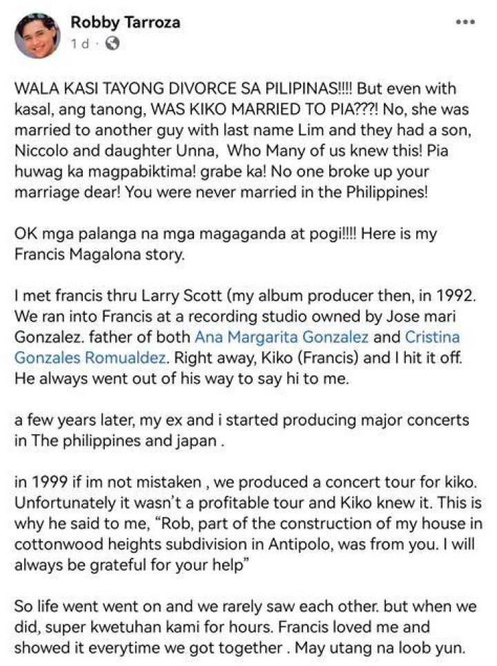 Who Is Pia Arroyo, Francis Magalona Wife? Children